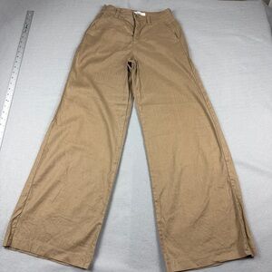 Level 99 Wide-Leg Linen Blend Pants Sandcastle Sz 24
